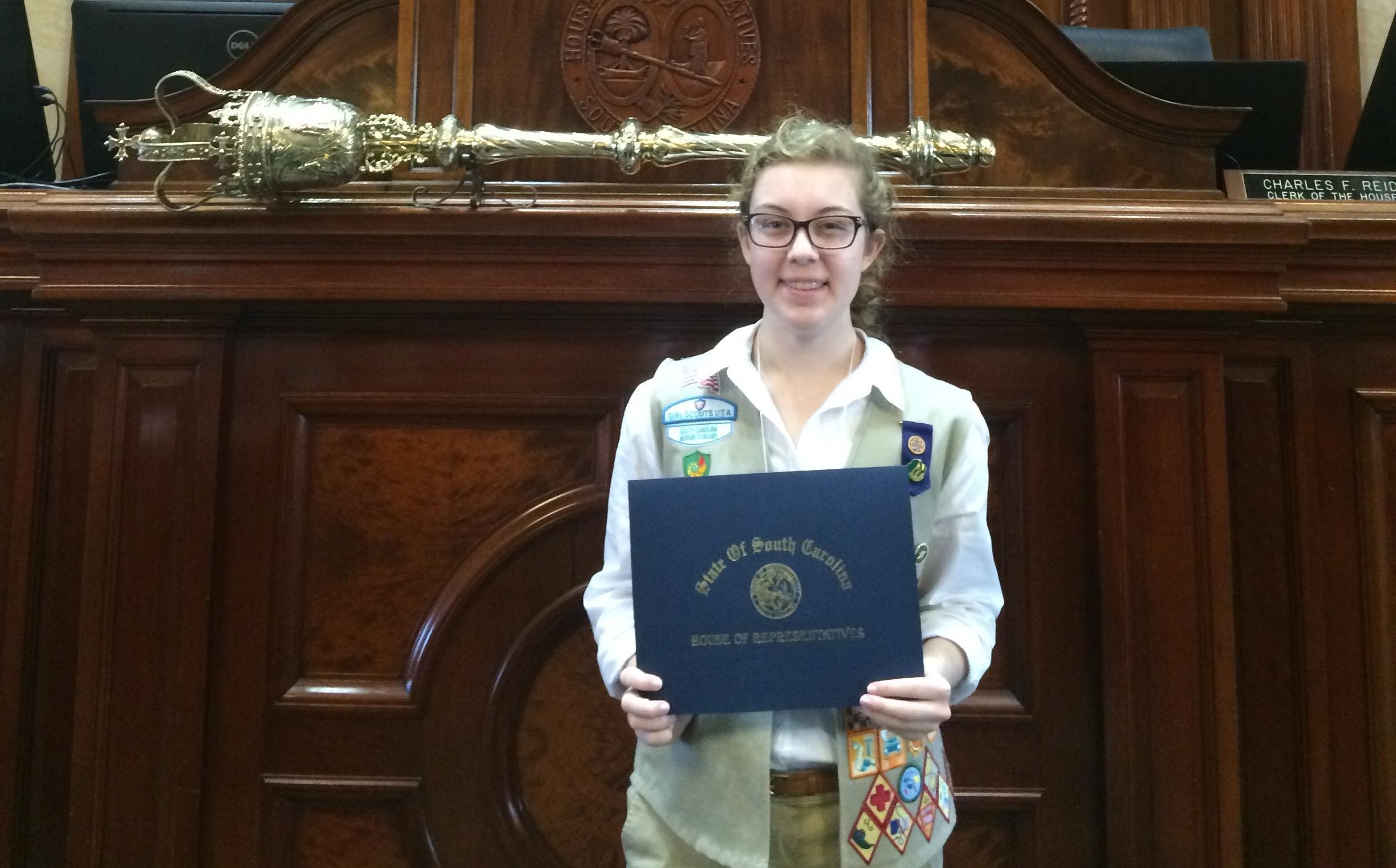 Girl Scout at State House